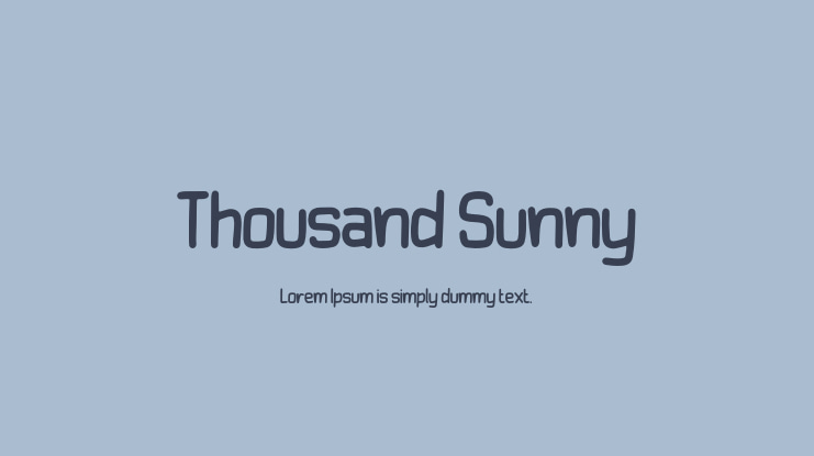 Thousand Sunny Font