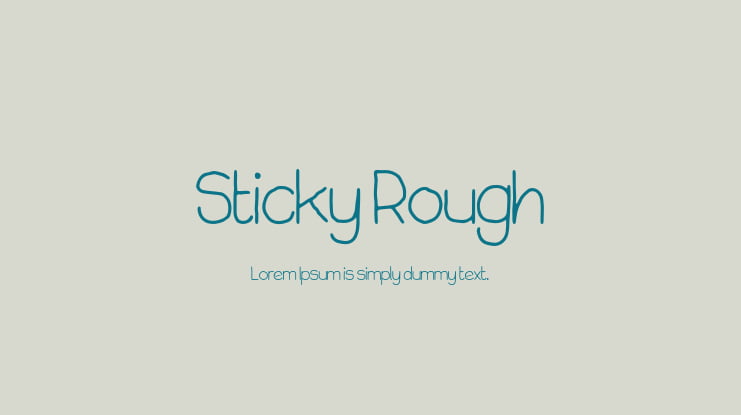 Sticky Rough Font