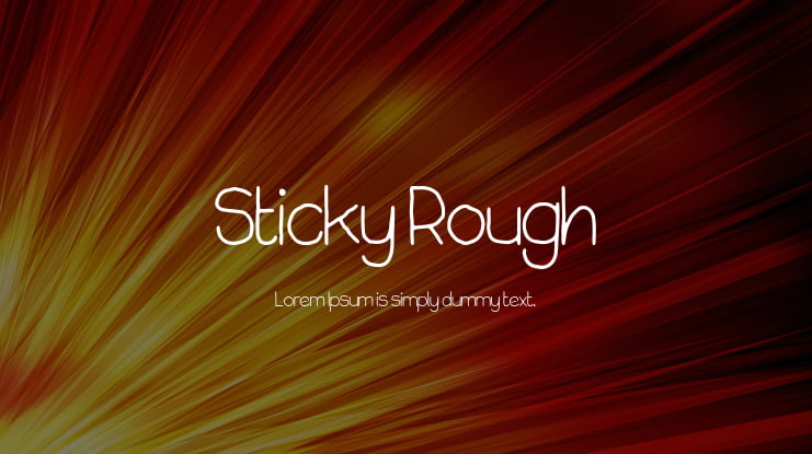 Sticky Rough Font