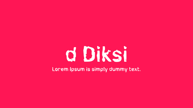 d Diksi Font