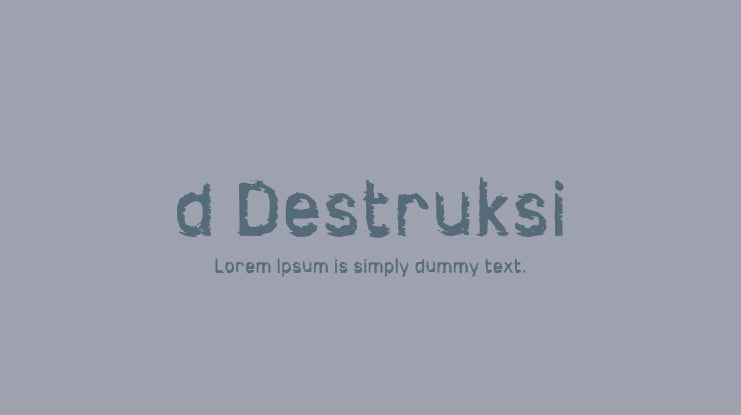 d Destruksi Font