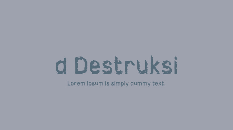 d Destruksi Font