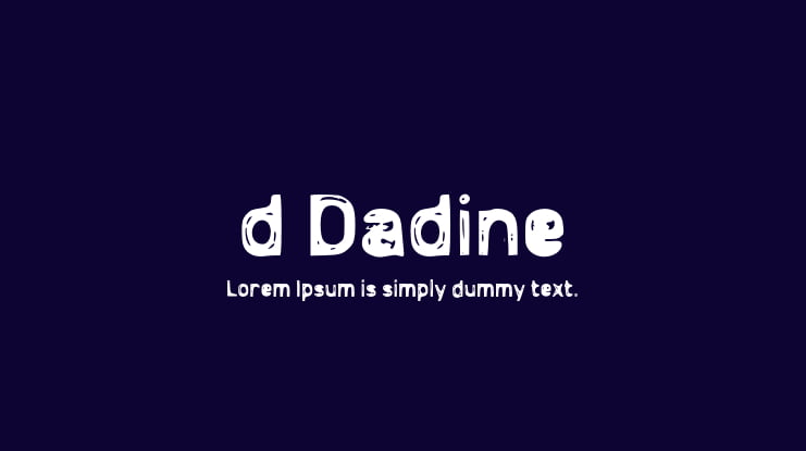 d Dadine Font