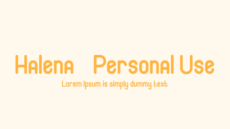 Halena - Personal Use Font