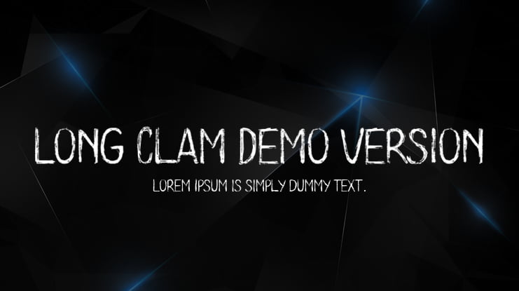 Long Clam Demo Version Font
