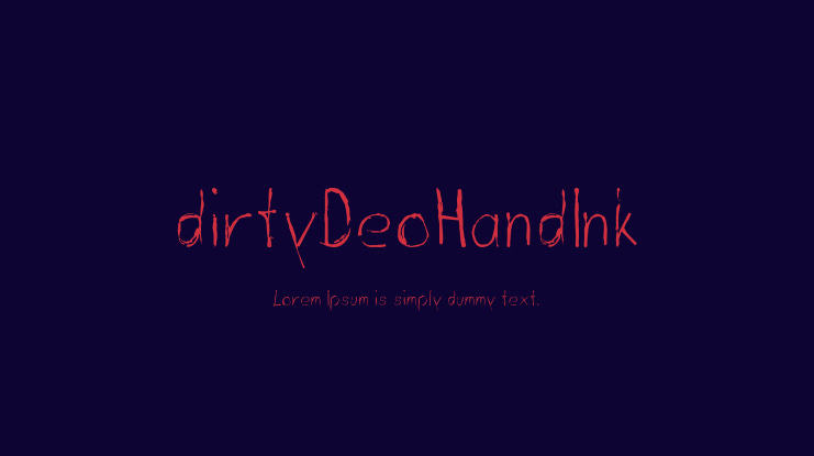 dirtyDeoHandInk Font