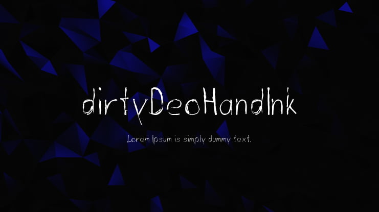 dirtyDeoHandInk Font