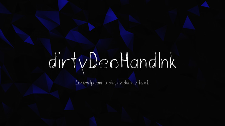 dirtyDeoHandInk Font