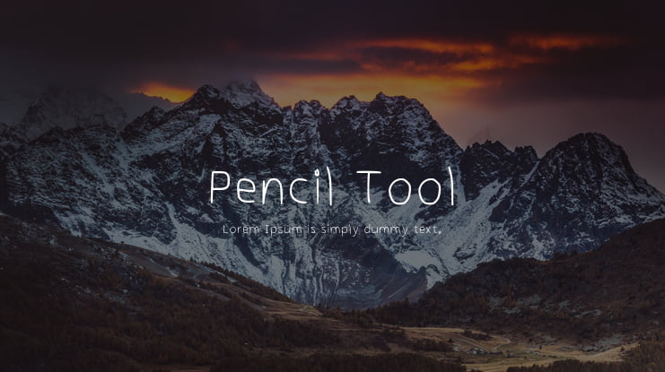 Pencil Tool Font