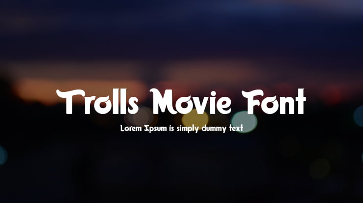 Trolls Movie Font
