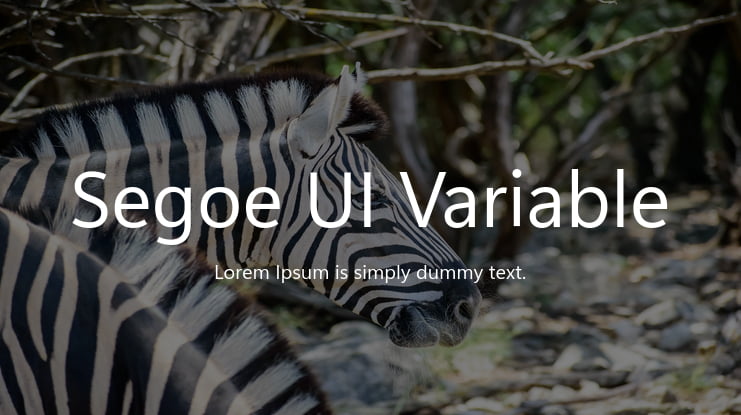 Segoe UI Variable Font