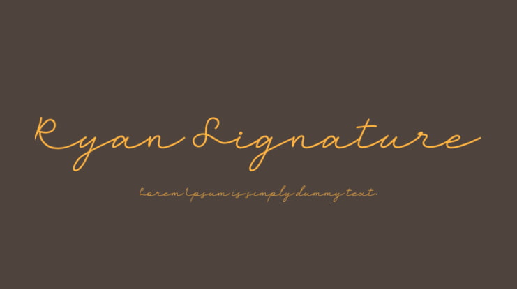Ryan Signature Font