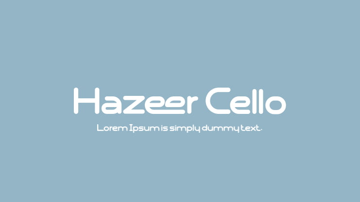 Hazeer Cello Font