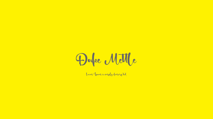 Duke Mettle Font