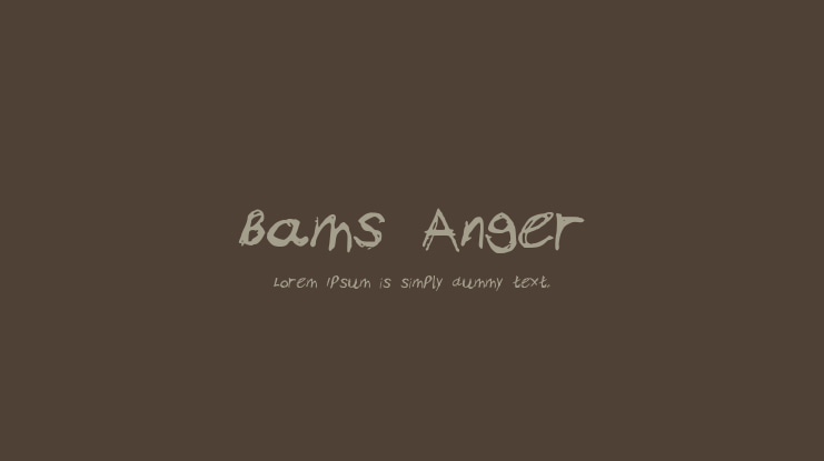 Bams Anger Font