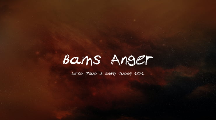 Bams Anger Font
