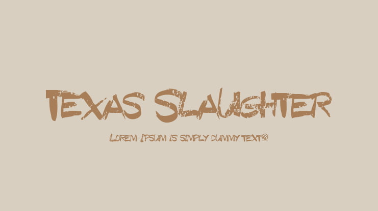 Texas Slaughter Font