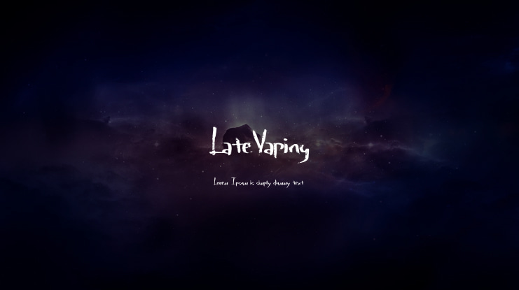 LateVaping Font