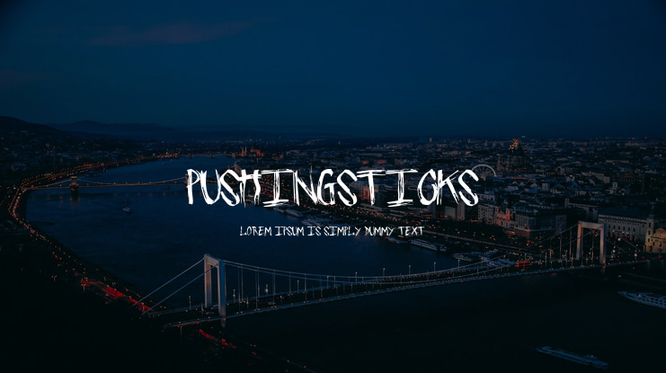PushingSticks Font