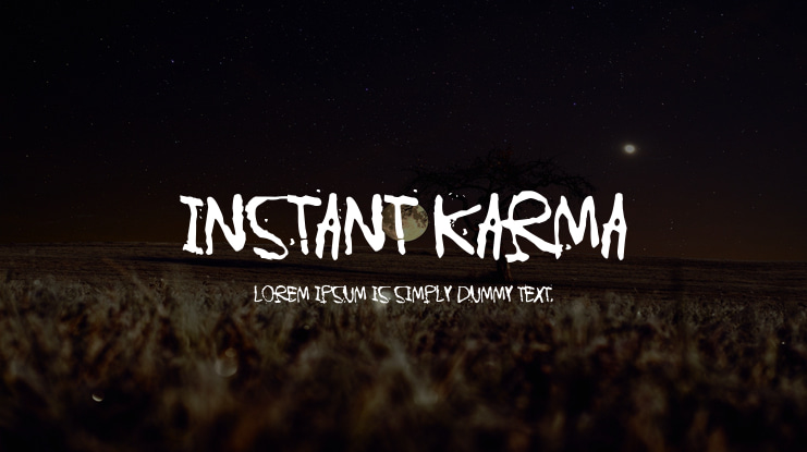 Instant Karma Font