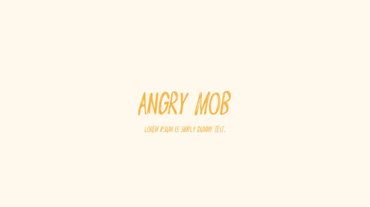 Angry Mob Font