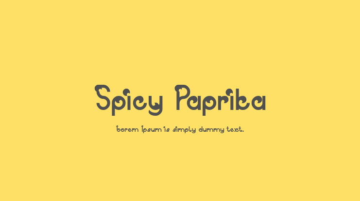 Spicy Paprika Font