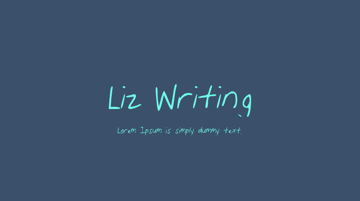 Liz_Writing Font