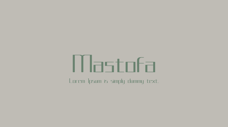 Mastofa Font