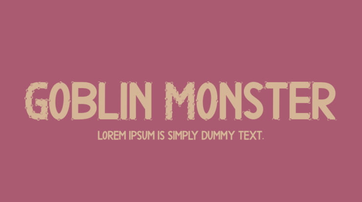 Goblin Monster Font