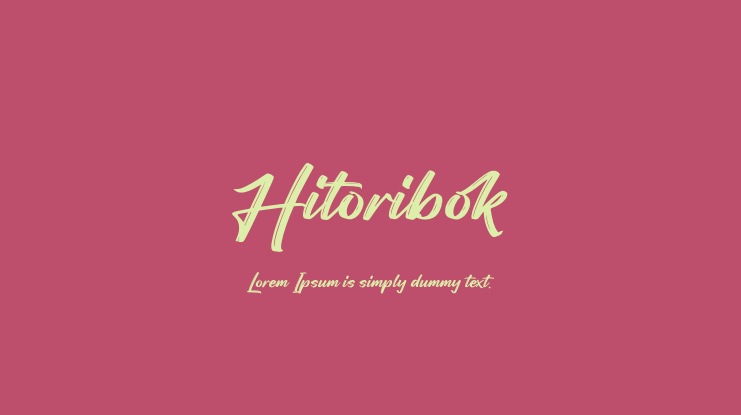 Hitoribok Font