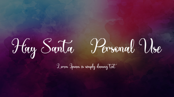 Hay Santa - Personal Use Font