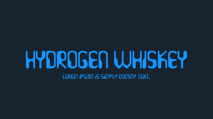 Hydrogen Whiskey Font