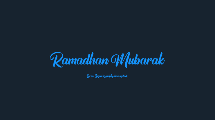 Ramadhan Mubarak Font