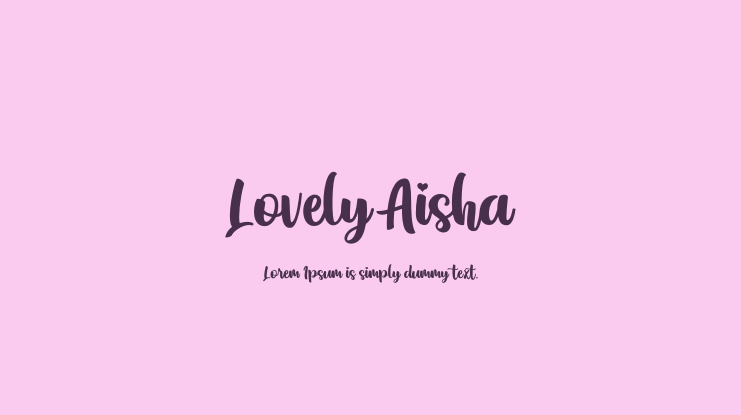 Lovely Aisha Font