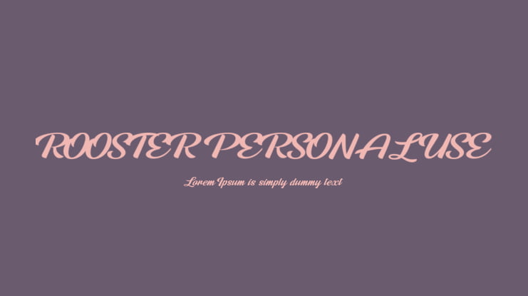 ROOSTER PERSONAL USE Font