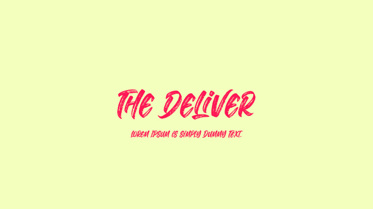 The Deliver Font