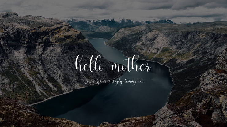 hello mother Font