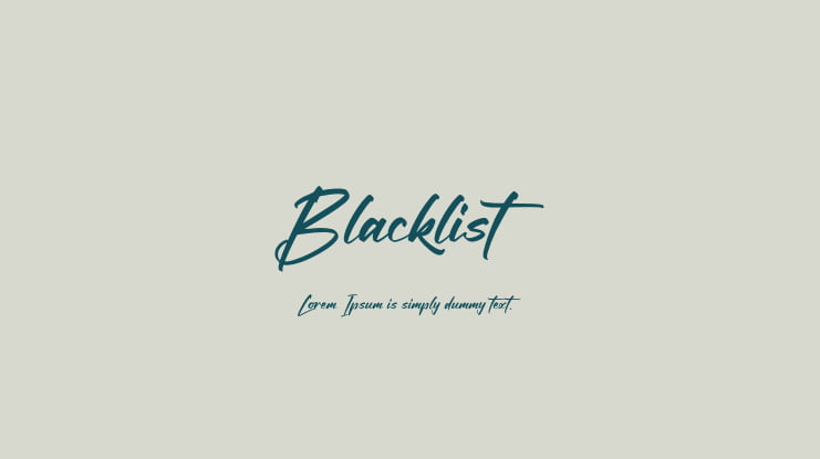 Blacklist Font