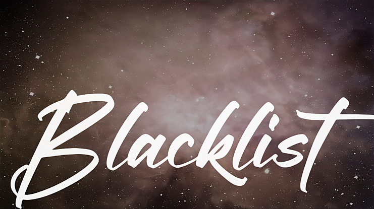 Blacklist Font