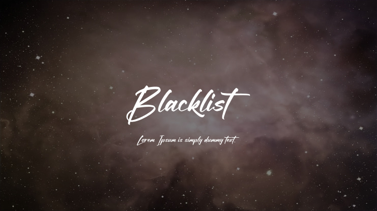 Blacklist Font