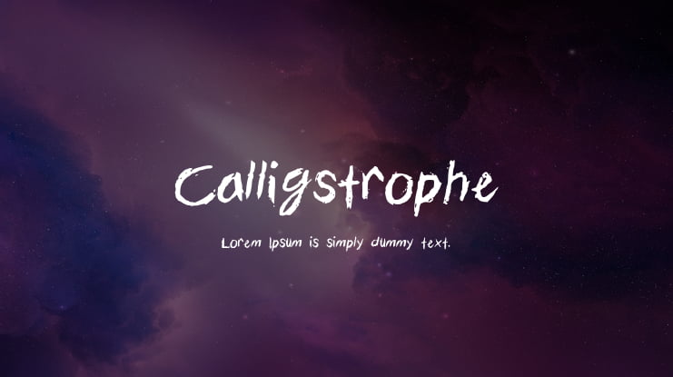 Calligstrophe Font