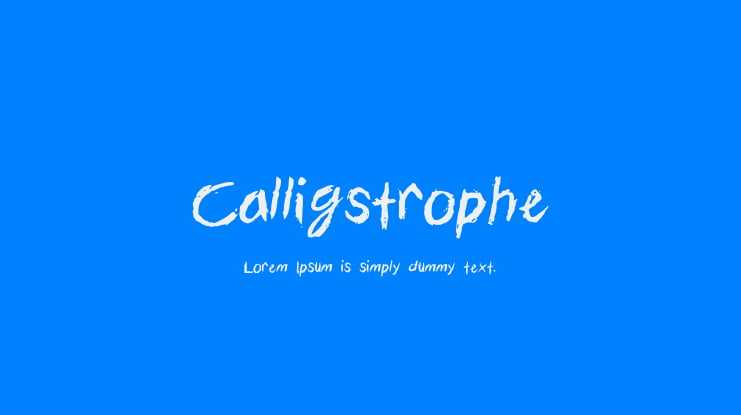 Calligstrophe Font