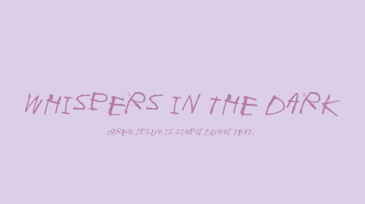 Whispers in the dark Font