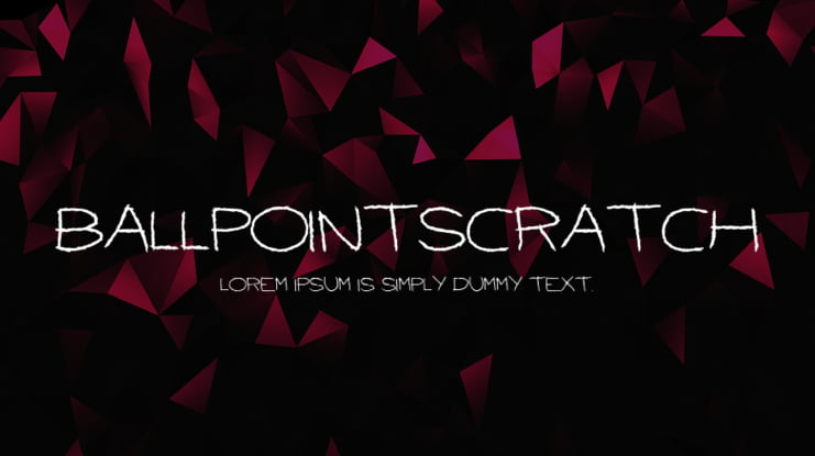 BallpointScratch Font