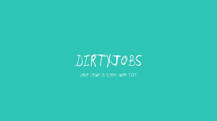 DirtyJobs Font