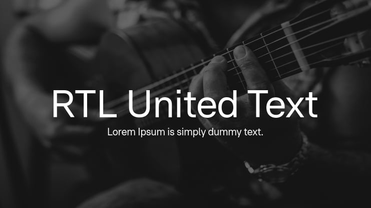 RTL United Text Font Family