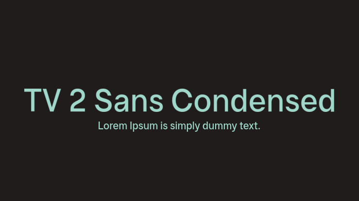 TV 2 Sans Condensed Font Family