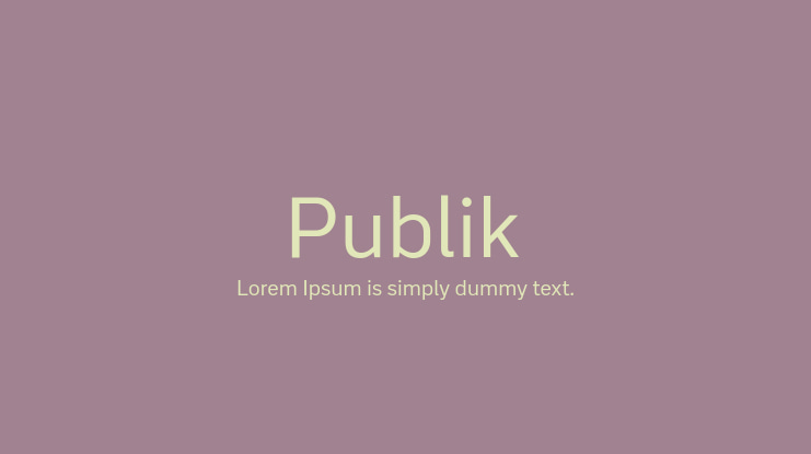 Publik Font Family