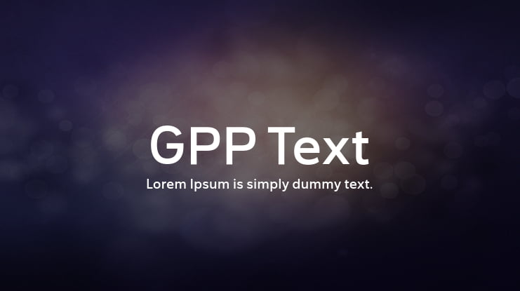 GPP Text Font Family