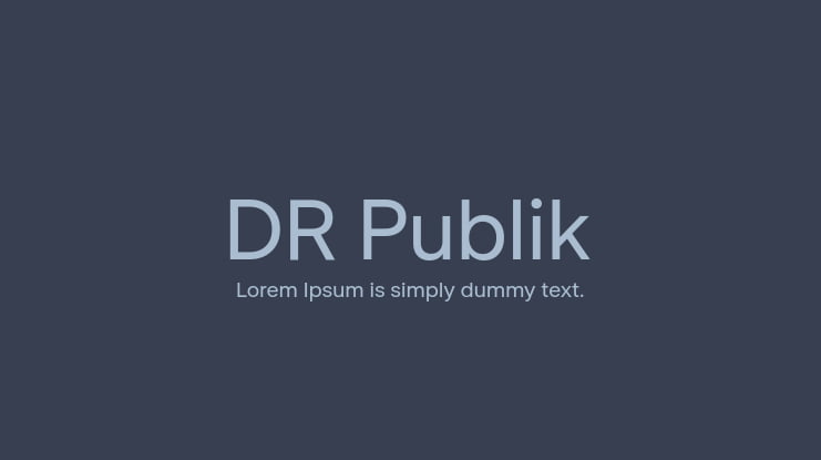 DR Publik Font Family